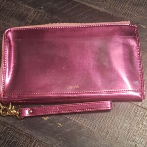 Ban.do Shiny Pink Wristlet Clutch